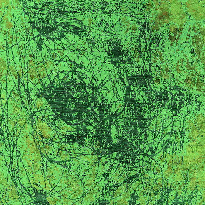 Machine Washable Oriental Green Industrial Area Rugs, wshurb2574grn