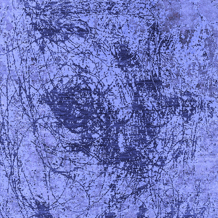 Machine Washable Oriental Blue Industrial Rug, wshurb2574blu