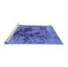 Sideview of Machine Washable Oriental Blue Industrial Rug, wshurb2574blu