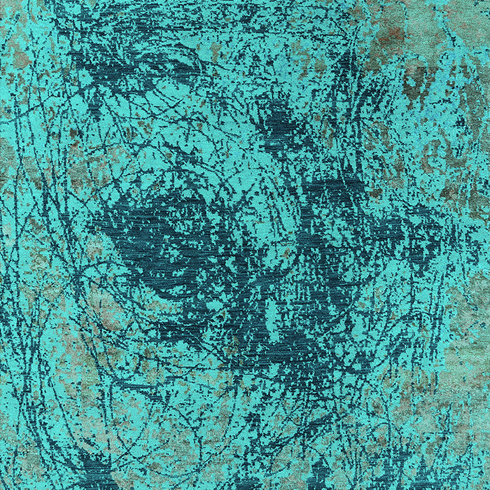 Oriental Turquoise Industrial Rug, urb2574turq