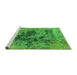 Sideview of Machine Washable Oriental Green Industrial Area Rugs, wshurb2574grn