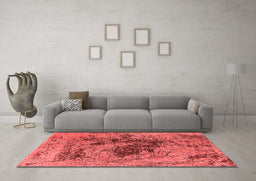 Industrial Red Washable Rugs