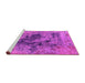 Sideview of Machine Washable Oriental Pink Industrial Rug, wshurb2574pnk