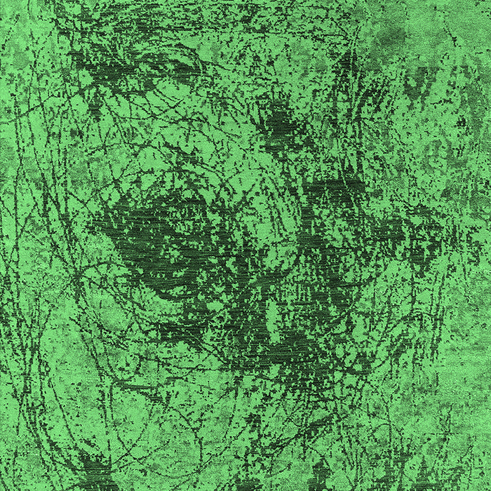 Machine Washable Oriental Emerald Green Industrial Area Rugs, wshurb2574emgrn