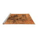 Sideview of Machine Washable Oriental Orange Industrial Area Rugs, wshurb2574org