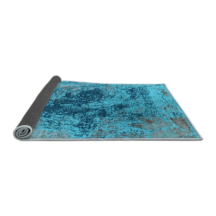 Sideview of Oriental Light Blue Industrial Rug, urb2574lblu