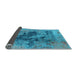 Sideview of Oriental Light Blue Industrial Rug, urb2574lblu