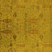 Square Oriental Yellow Industrial Rug, urb2575yw