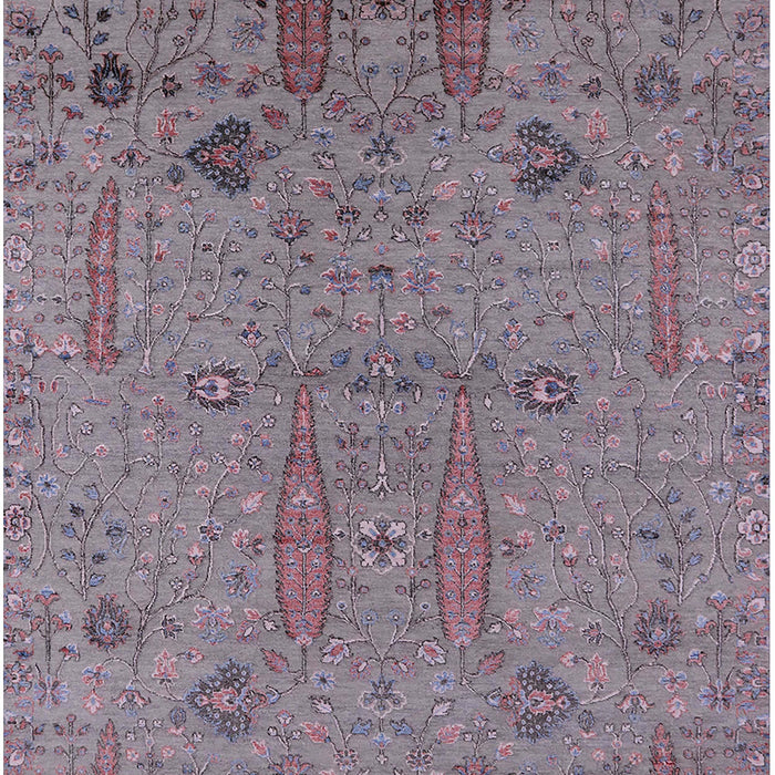 Mid-Century Modern Mauve Taupe Purple Oriental Rug, urb2575