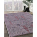 Machine Washable Industrial Modern Mauve Taupe Purple Rug in a Family Room, wshurb2575