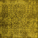 Square Oriental Yellow Industrial Rug, urb2576yw