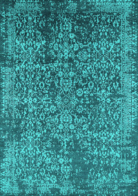 Oriental Turquoise Industrial Rug, urb2576turq