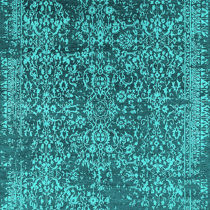 Oriental Turquoise Industrial Rug, urb2576turq