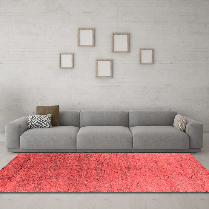 Industrial Red Washable Rugs