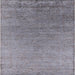 Square Mid-Century Modern Mist Blue Oriental Rug, urb2577