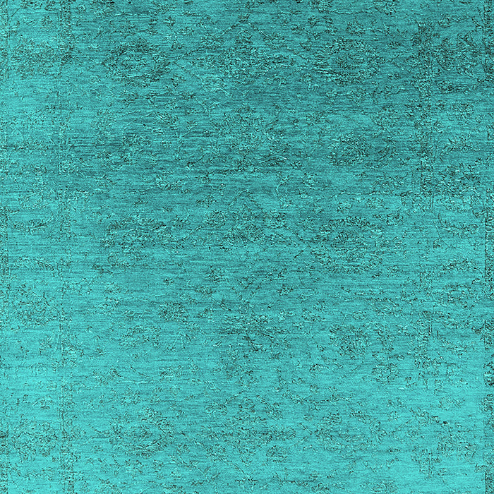 Machine Washable Oriental Turquoise Industrial Area Rugs, wshurb2577turq