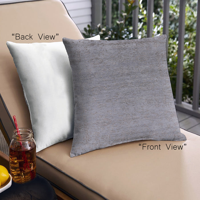 Front View of Mid-Century Modern Urban Square Mist Blue Throw Pillow, 18 inch by 18 inch, pwurb2577