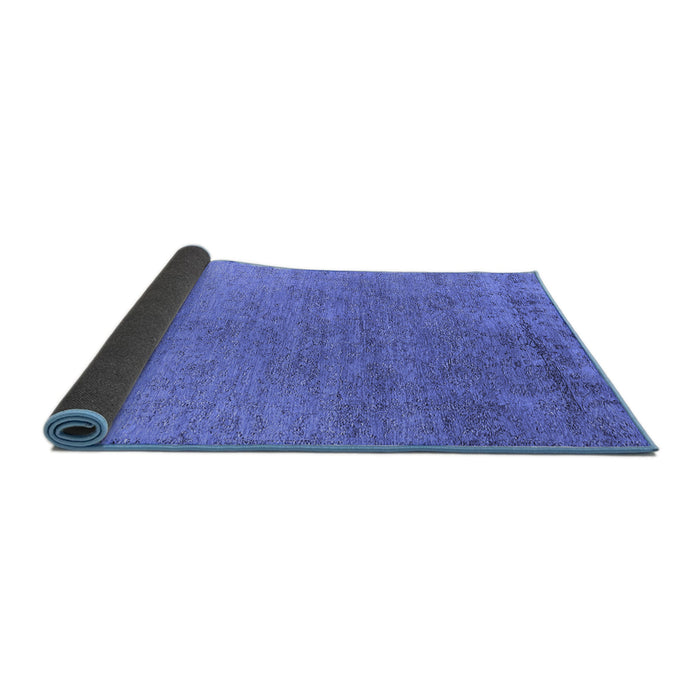 Sideview of Oriental Blue Industrial Rug, urb2577blu