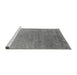 Sideview of Machine Washable Oriental Gray Industrial Rug, wshurb2577gry