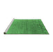 Sideview of Machine Washable Oriental Emerald Green Industrial Area Rugs, wshurb2577emgrn