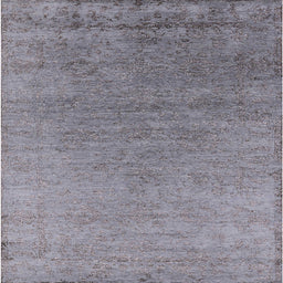 Square Machine Washable Industrial Modern Mist Blue Rug, wshurb2577