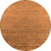 Round Oriental Orange Industrial Rug, urb2577org