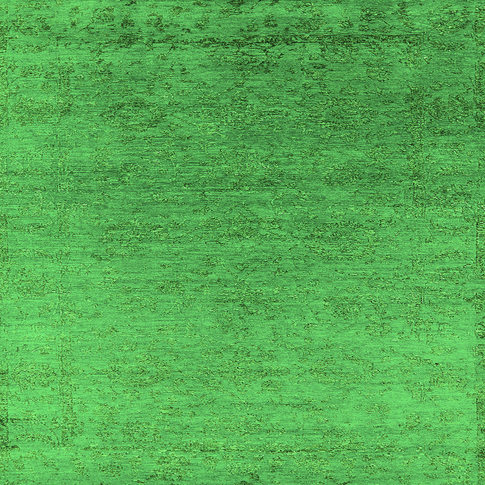 Square Oriental Green Industrial Rug, urb2577grn