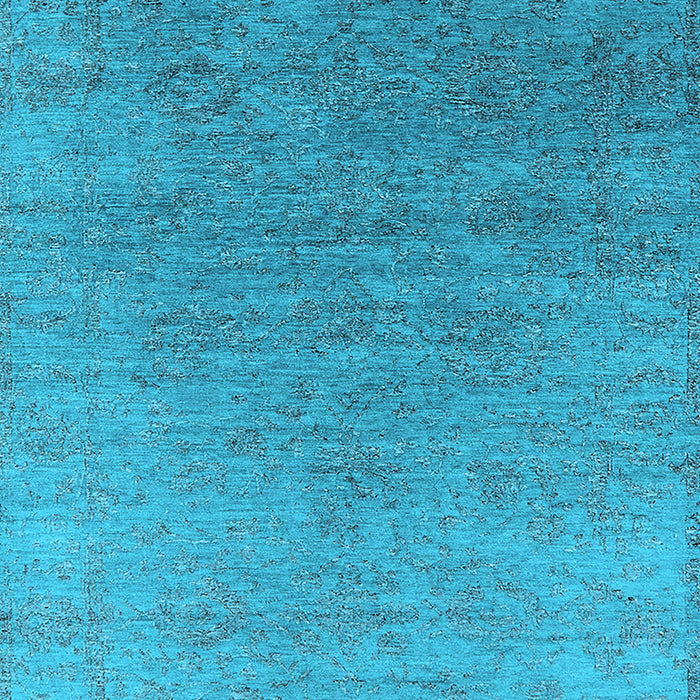 Machine Washable Oriental Light Blue Industrial Rug, wshurb2577lblu