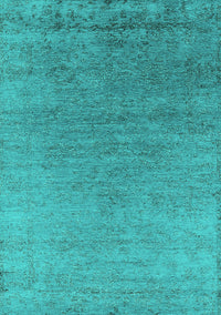 Oriental Turquoise Industrial Rug, urb2577turq