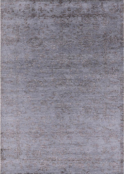 Mid-Century Modern Mist Blue Oriental Rug, urb2577