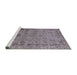 Sideview of Machine Washable Industrial Modern Dark Gray Rug, wshurb2578