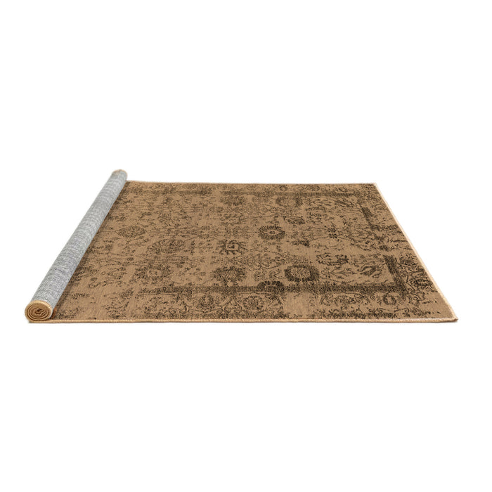 Sideview of Machine Washable Oriental Brown Industrial Rug, wshurb2578brn