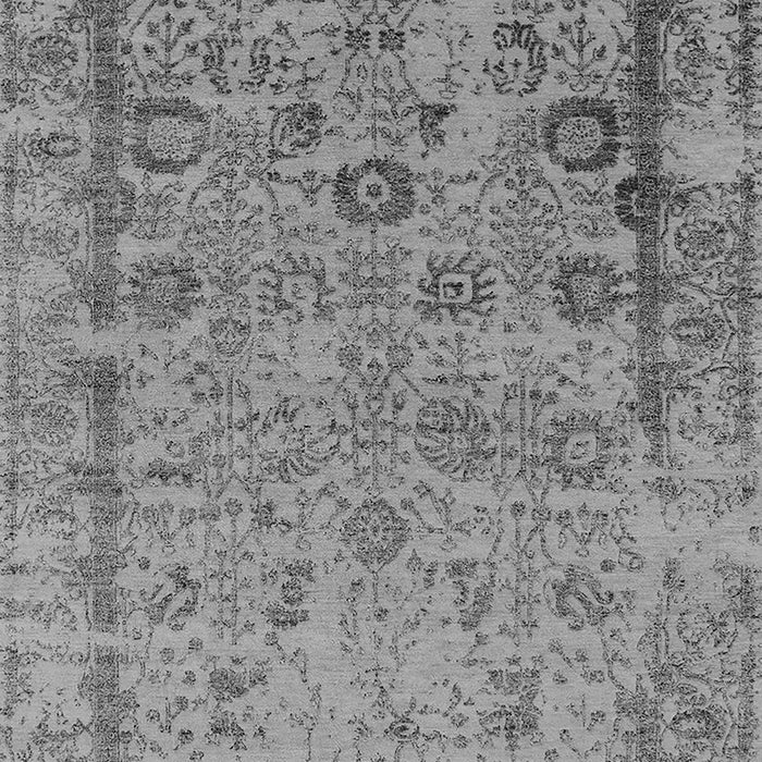 Machine Washable Oriental Gray Industrial Rug, wshurb2578gry