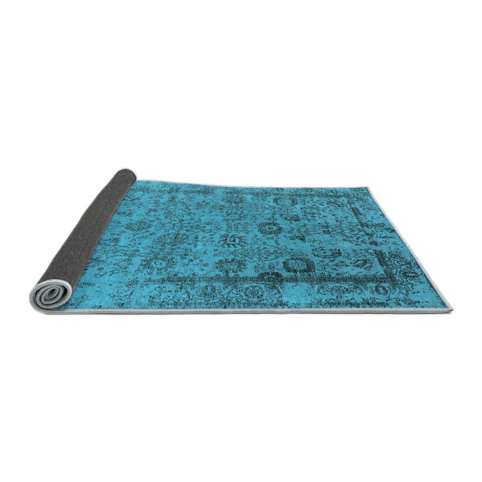 Sideview of Oriental Light Blue Industrial Rug, urb2578lblu