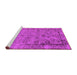 Sideview of Machine Washable Oriental Pink Industrial Rug, wshurb2578pnk