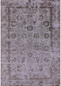 Mid-Century Modern Dark Gray Oriental Rug, urb2578