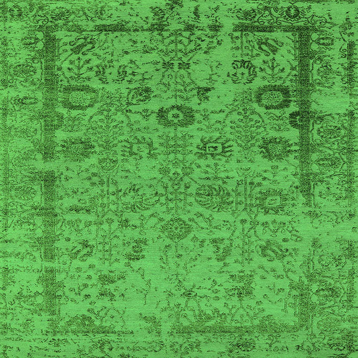 Square Oriental Green Industrial Rug, urb2578grn