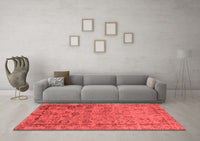 Machine Washable Oriental Red Industrial Rug, wshurb2578red