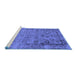 Sideview of Machine Washable Oriental Blue Industrial Rug, wshurb2578blu