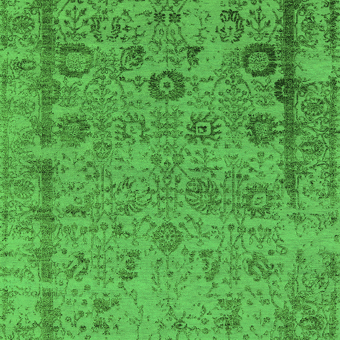 Machine Washable Oriental Green Industrial Area Rugs, wshurb2578grn