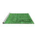 Sideview of Machine Washable Oriental Emerald Green Industrial Area Rugs, wshurb2578emgrn