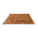 Sideview of Machine Washable Oriental Orange Industrial Area Rugs, wshurb2578org