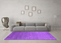 Machine Washable Oriental Purple Industrial Rug, wshurb2579pur