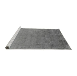 Sideview of Machine Washable Oriental Gray Industrial Rug, wshurb2579gry