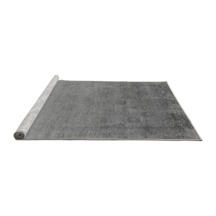 Sideview of Machine Washable Oriental Gray Industrial Rug, wshurb2579gry