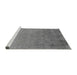 Sideview of Machine Washable Oriental Gray Industrial Rug, wshurb2579gry