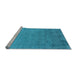 Sideview of Machine Washable Oriental Light Blue Industrial Rug, wshurb2579lblu