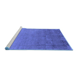 Sideview of Machine Washable Oriental Blue Industrial Rug, wshurb2579blu