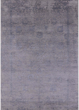 Mid-Century Modern Purple Oriental Rug, urb2579