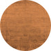 Round Oriental Orange Industrial Rug, urb2579org